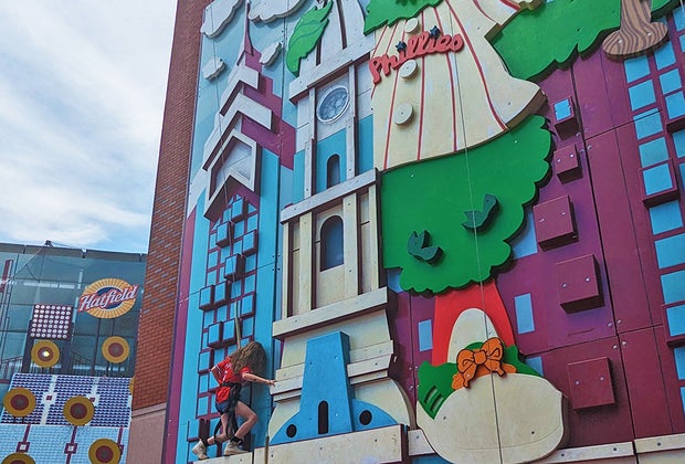 The Phanatic Rock Climbing Wall : A Philly Guide to Citizens Bank Park with Kids
