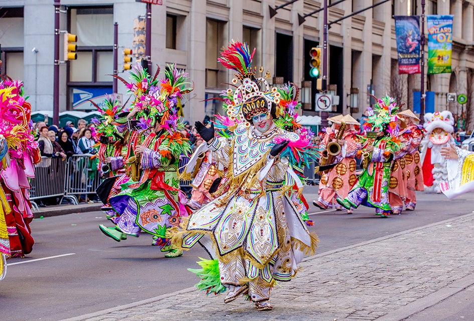 Ring in 2025 by attending the annual Mummers Parade on January 1! Photo by J. Fusco for VISIT PHILADELPHIA®