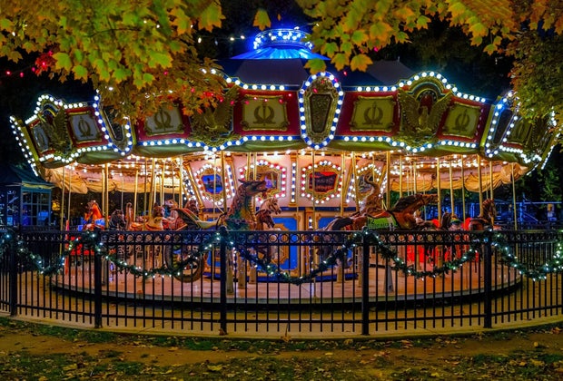 Franklin Square Carousel Visiting Historic Philadelphia with Kids