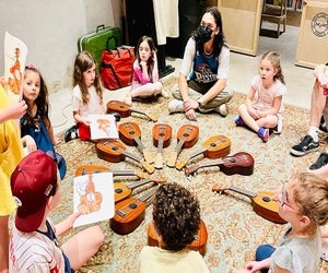 Learn to play and draw the ukulele and other instruments and Mr. John's Music. Photo courtesy of Mr. John's Music