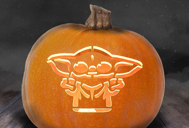 Pumpkin Carving Ideas and Stencils for Halloween: Baby Yoda
