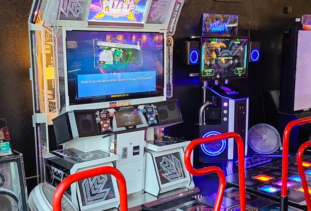 Image of interactive video game - Best Arcades in Boston