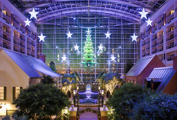 Gaylord National Resort atrium Christmas tree
