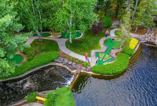 Image of Hidden Valley Mini Golf course taken from above