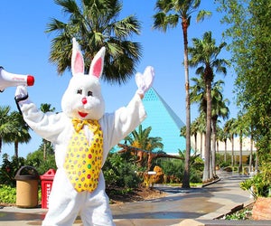 The Easter Bunny comes to Galveston, too. Photo courtesy of Moody Gardens