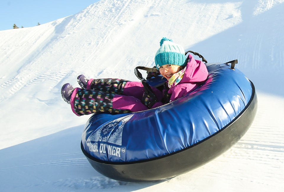 Snow tubing adventures in NorCal are at the ready for kids of all ages. Photo by Trevor Clark, courtesy of Tahoe Donner