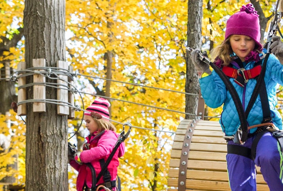 Foliage Experiences in New England 2025: Fun Takes on Fall Foliage Fall foliage experiences give New England families a chance to enjoy leaf-peeping in exciting ways. Photo courtesy of the Adventure Park at Storrs