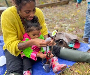 Get them out and exploring the world with these nature classes for Boston kids. Photo courtesy of Tinkergarten Boston