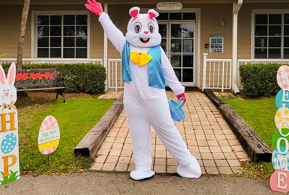 Easter Bunny Brunches and Breakfasts in Miami and South Florida Dine with the Easter Bunny at Yesteryear Village in West Palm Beach. Photo courtesy of the event