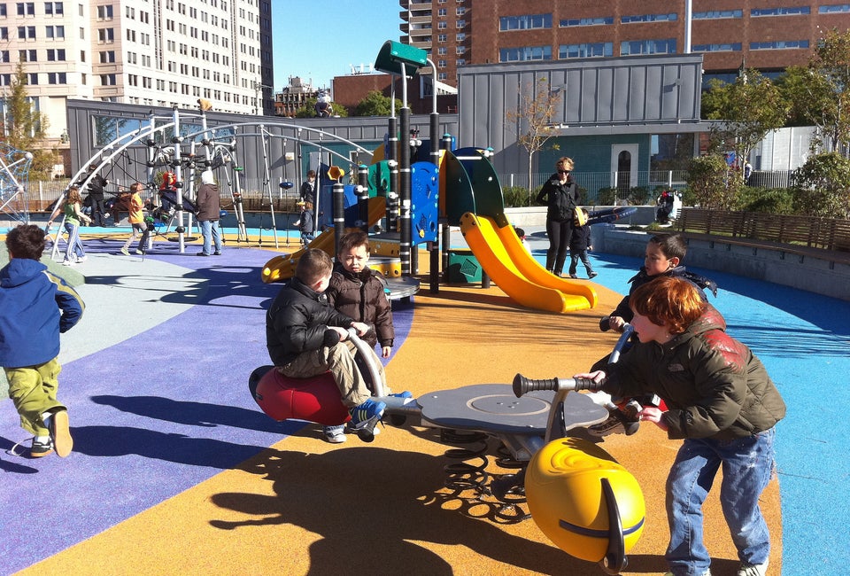 Places to Play in Tribeca for NYC Kids: Parks, Indoor Play Spaces and Kids' Gyms <i>Pier 25 ofers a great playground, skate park and more.</i>