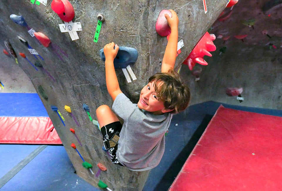 Climbing the walls at The Rock Club.