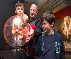 The plasma globe is always a hit at the MIT Museum in Cambridge. Photo by Lisa Abitol