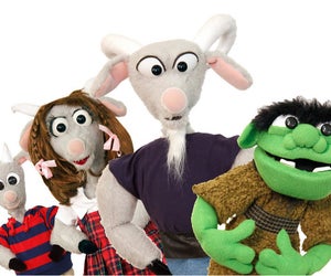 Three Billy Goats Gruff. Photo courtesy of Puppet Art Theater Company
