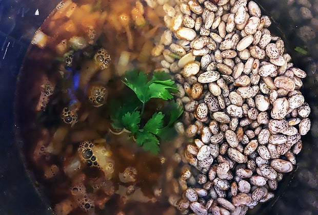 Refried Beans are easy when made in an Instant Pot