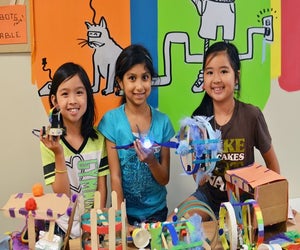 Summer sessions at Brooklyn Robot Foundry are an amazing way for kids entering grades K–7 to learn engineering, coding, circuitry, and more. Photo courtesy of the camp