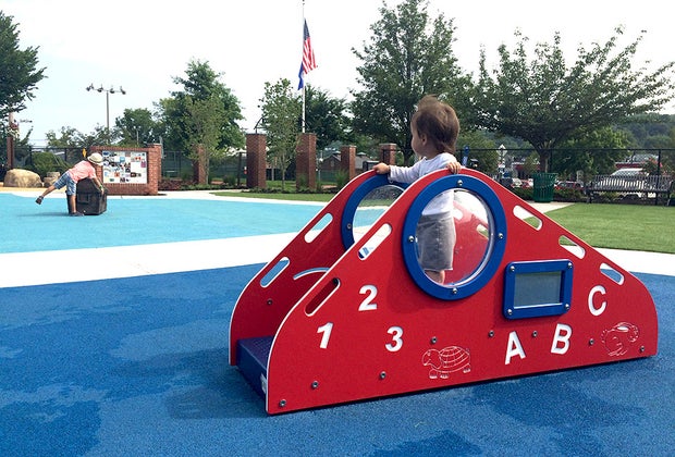 Toddler on playground