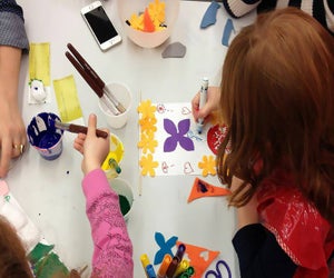 Rubin Family Sundays let the whole family make art together. Photo courtesy of the museum