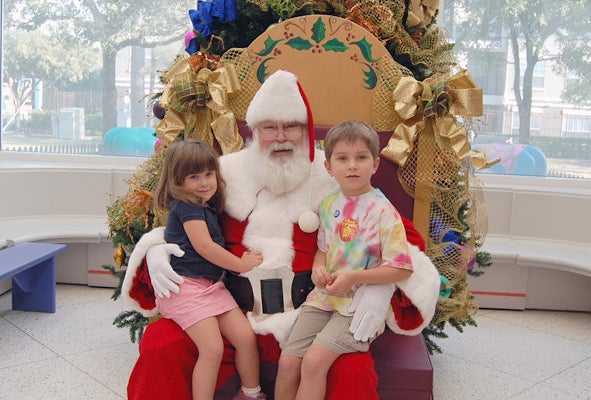 Selfies with Santa with Santa at CMH