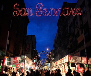 Get your cannoli and calamari fix at the Feast of  San Gennaro. Photo by Joe Buglewicz for NYCGo