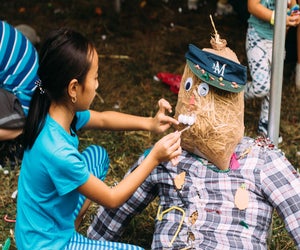Peddler's Village hosts scarecrow making workshops as part of Scarecrows in the Village. Photo by Chris Burrows