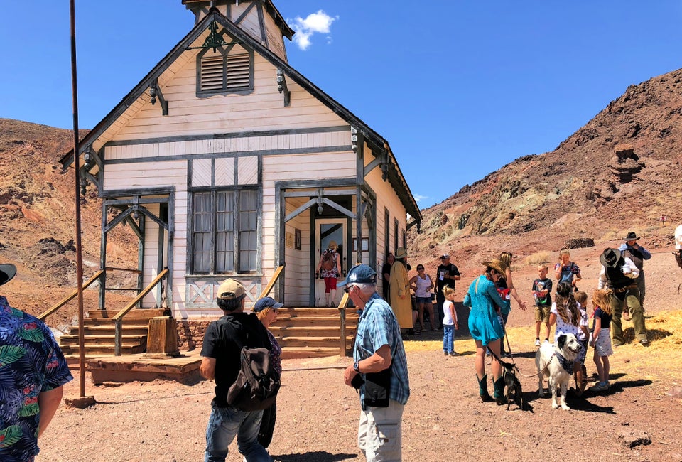 Replica of the original Calico 1880s schoolhouse. Photo by Brian Johnson