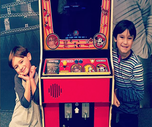 Show your kids some old-school joystick fun at the Long Island Retro Gaming Expo. Photo by the author