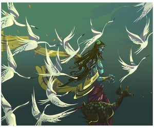 Enjoy comic books and more during Sunday FUNday:Amar Chitra Katha. Digital print lent by the artist 