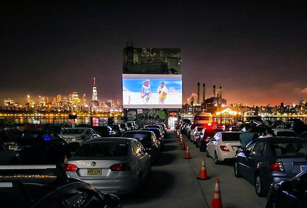 The Skyline Drive-in is open now on the Greenpoint waterfront.