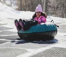Snow tubers hurtle from top to bottom at exhilarating speeds at Shawnee Mountain Ski Area. Photo courtesy of Shawnee Mountain