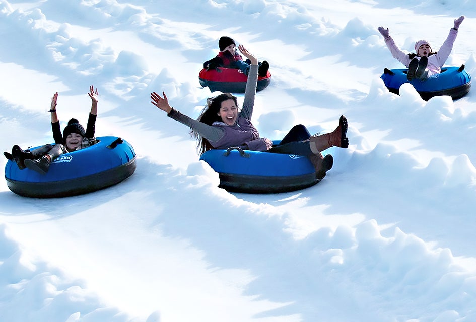 Thrill to  fun in the snow at Snow Island in Roswell. Photo courtesy of Lanier Islands