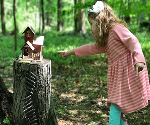 Take your preschooler to find the Fairy houses on the South Mountain Fairy Trail in Millburn. Photo by Rose Gordon Sala