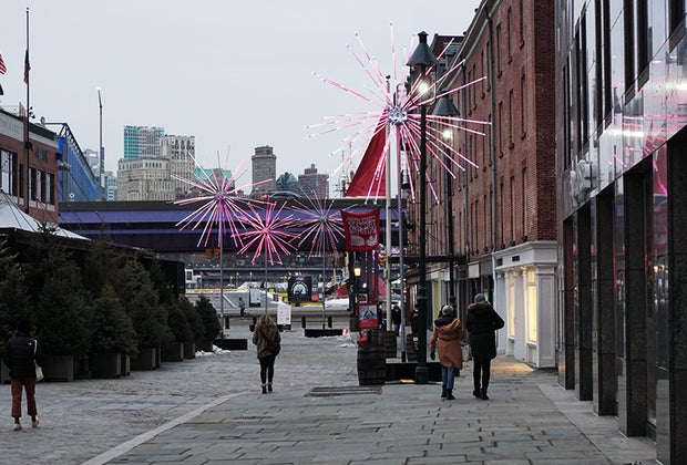 South Street Seaport is a lovely destination for a winter walk