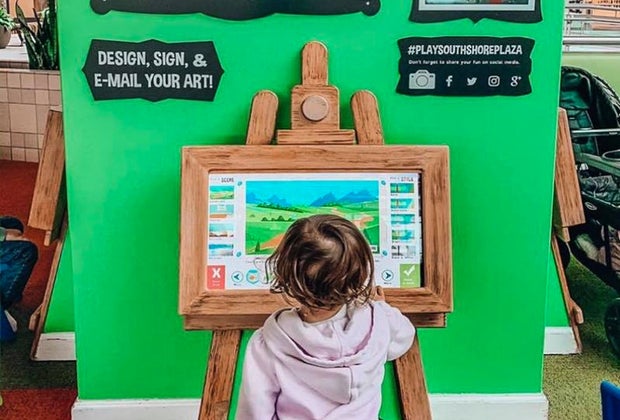 Image of child at indoor play space at South Shore Mall