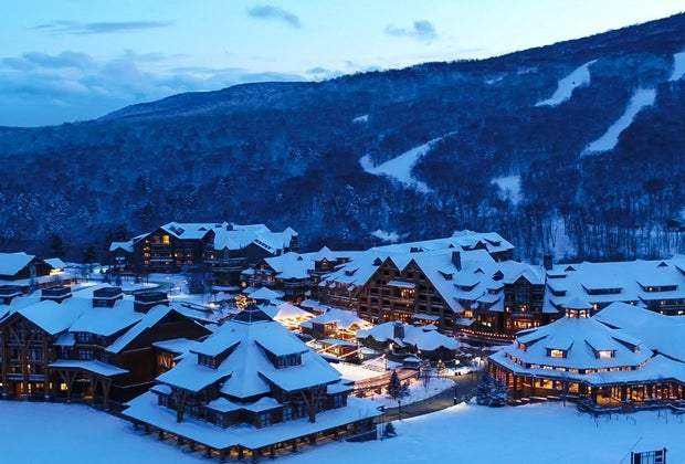 Photo of Stowe Mountain ski resort in Vermont.