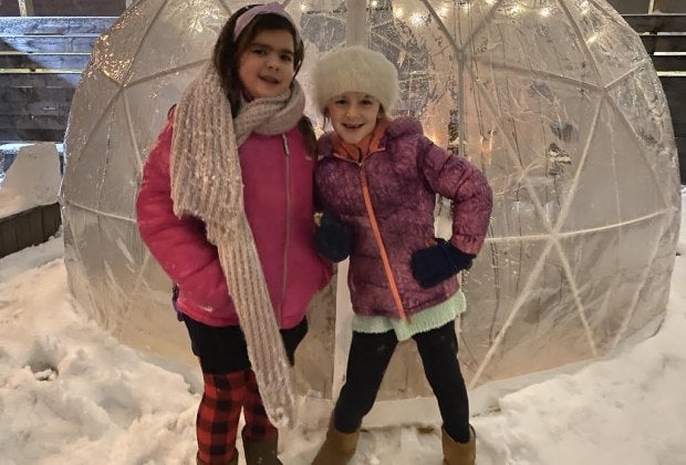 Igloos make outdoor restaurants feel a bit like winter wonderlands. Photo by Ally Noel