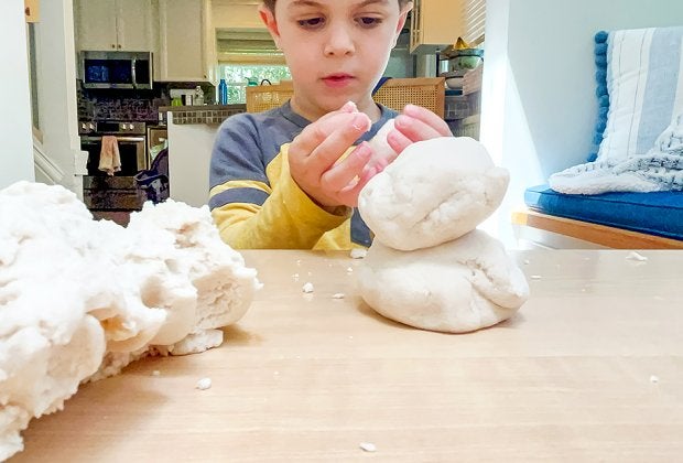 Whip up some easy homemade playdough to keep kids busy for hours. Photo by Mommy Poppins