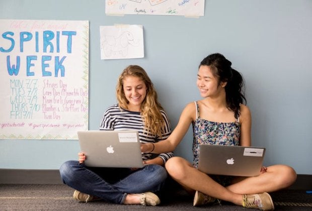 High school girls (and non-binary kids) interested in computer science are encouraged to apply. Photo courtesy Girls Who Code