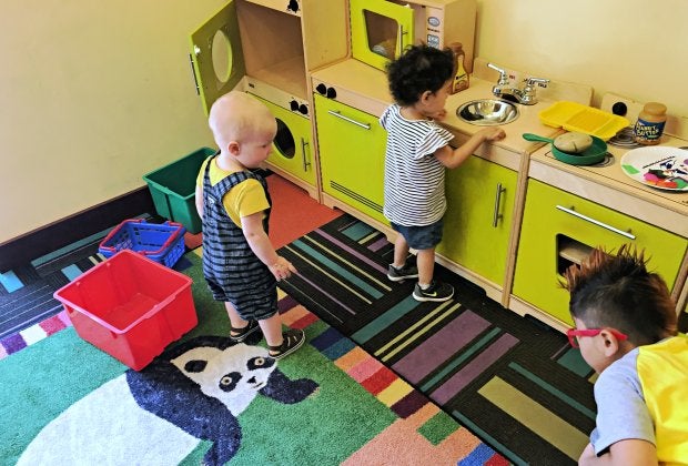Playtime with friends at the DTLA Central Library