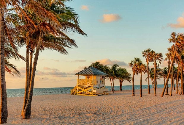 The beach at Crandon Park in Miami. Photo courtesy of the Greater Miami Convention & Visitors Bureau 