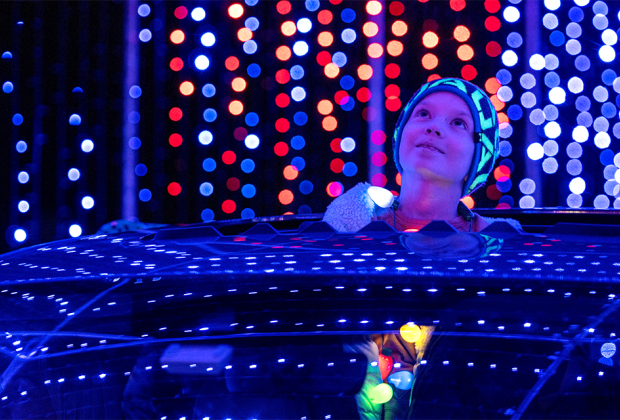 The dazzling Glow Light Show offers a leisurely drive through illuminated installations for all ages. Photo courtesy of the event