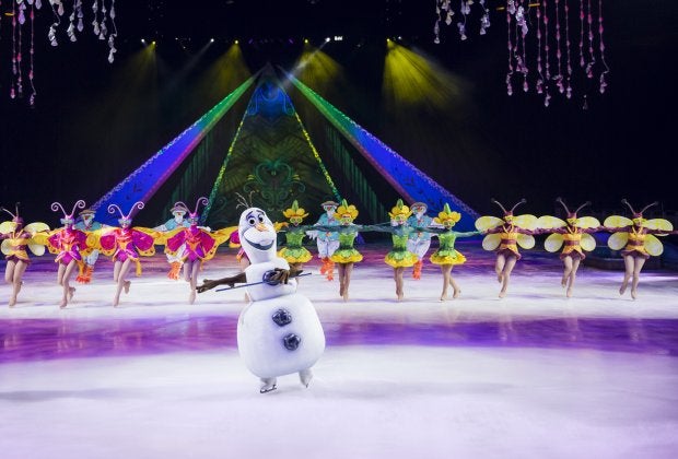 Sit back and sing along as Olaf narrates this cross-over performance of Frozen and Encanto on Ice! Photo courtesy of Disney on Ice