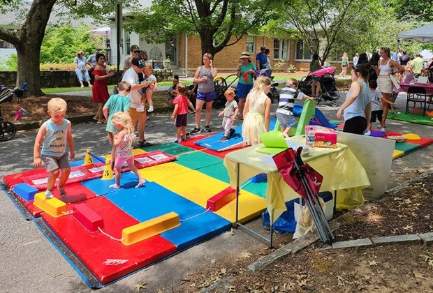Parents love the activities specifically geared for children during Virginia-Highland Summerfest. Photo by Debra Thibodeaux