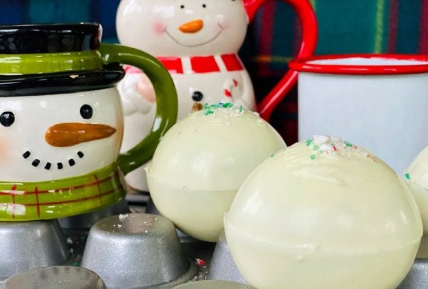 Hot chocolate bombs are a tasty winter treat for kids!