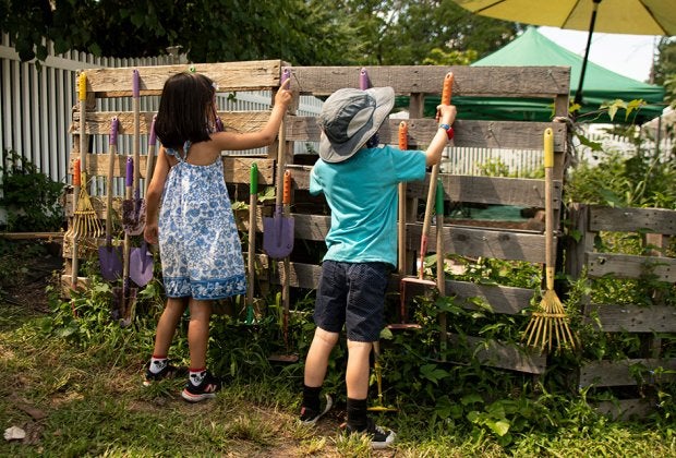 The Queens Botanical Garden brings together youngsters from around New York City to enjoy seasonal, hands-on learning, and gardening experiences. Photo by Oliver Lopez