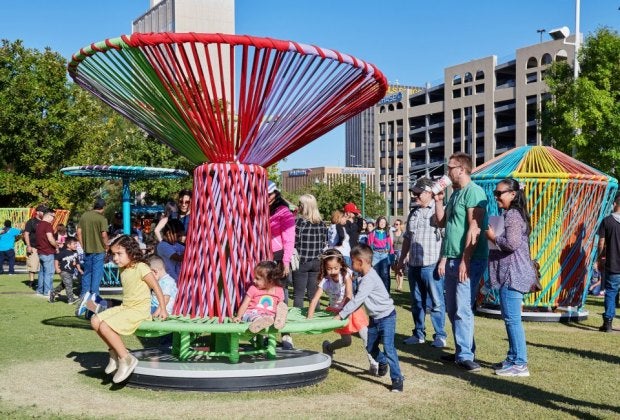 The Big Umbrella Festival welcomes kids, teens, and adults for a dynamic series of programming at Lincoln Center beginning Friday, April 4. Photo courtesy of Lincoln Center