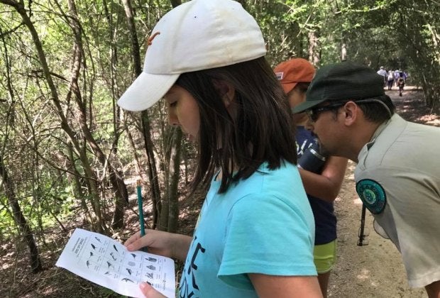 Kids learn all about our feathered friends in Birding 101. Photo courtesy of Sheldon Lake State Park.