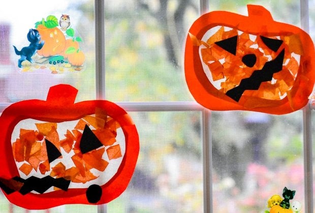 Kids can make Halloween window decorations for the whole neighborhood to enjoy! Photo by Briesha Bell, via Unsplash