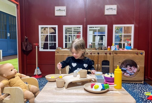 An entire indoor play area for imaginative play for smaller children. 