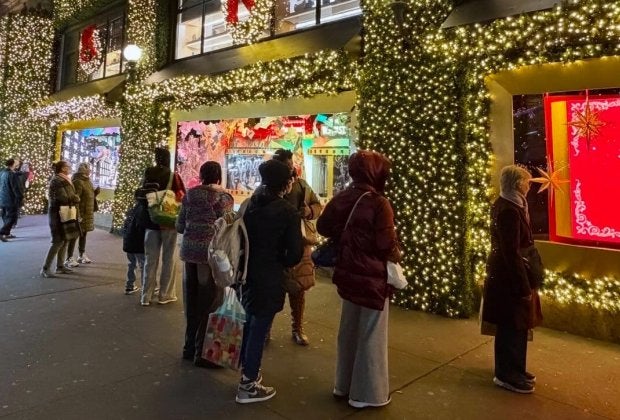 NYC's dazzlng department store windows glow on Christmas Day and make for an enchanting holiday walk. Photo by Jody Mercier