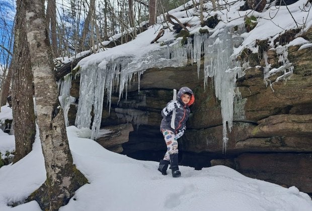 The region's hiking spots, like Minnewaska State Park, are stunning during winter. Photo by Katherine Dhurandhar